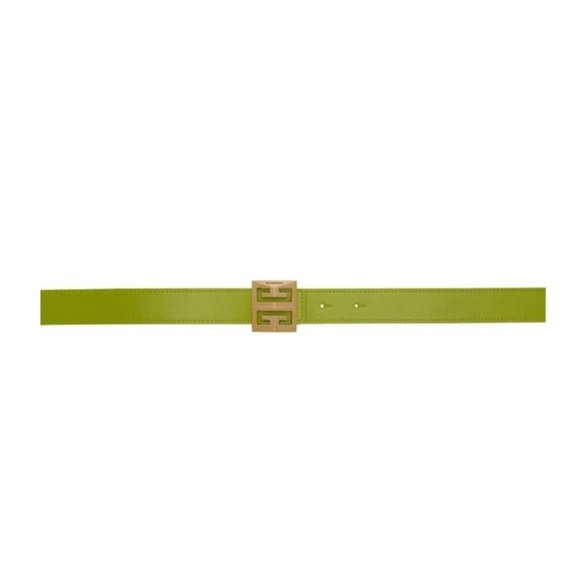 Givenchy 4G Buckle Reversible Leather Skinny Belt– Citrus Green - NEW WITH TAGS - Picture 6 of 12